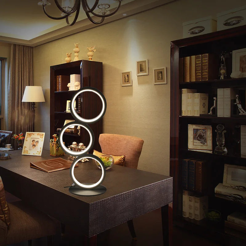 House Vogue™ - LumiRing Touch - A minimalist dimmable table lamp with intelligent touch controls, perfect for bedrooms and living rooms.