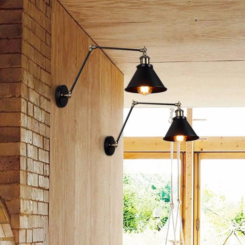 House Vogue™ - Vintage Industrial Wall Lamp - Adjustable Long Arm Sconce for Bedroom, Corridor & Balcony