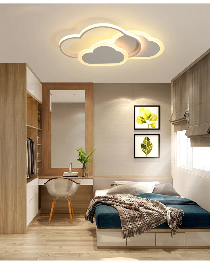 House Vogue™ - DreamCloud LED Ceiling Light – Pink & White Creative Lighting Fixture for Kids' Room