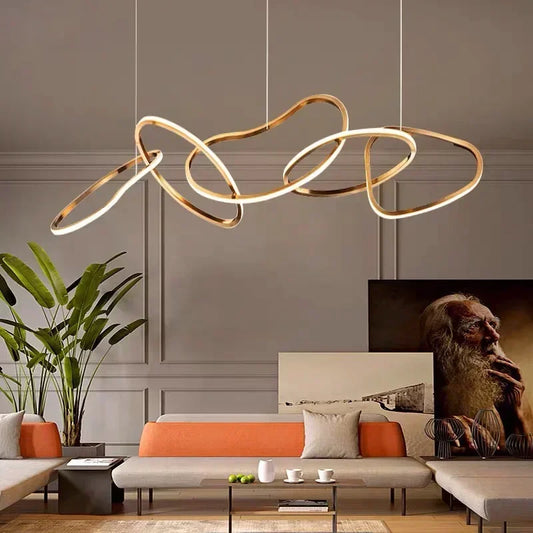 House Vogue™ - Radiant Bloom - Luxurious Rose Gold LED Chandelier for Modern Living