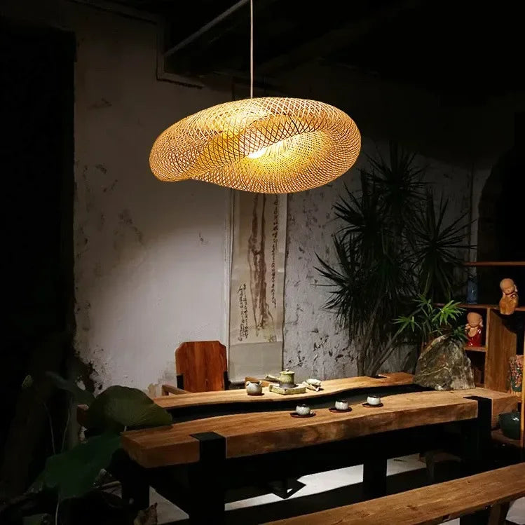 House Vogue™ - Handmade Nordic Rattan Bamboo Pendant Light for Kitchen & Dining