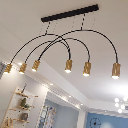 House Vogue™ -Arc Luxe: Nordic Black & Gold Pendant Light