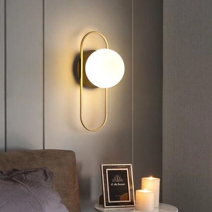 House Vogue™ - BrassBeam Glass LED Wall Light – Stylish Sconce for Living Rooms, Bathrooms & Dining