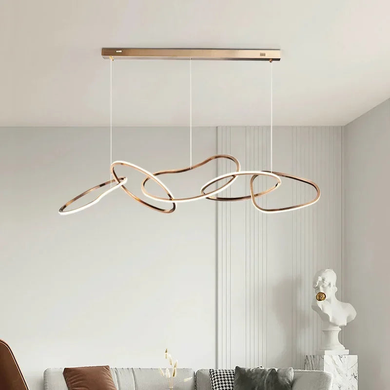 House Vogue™ - Radiant Bloom - Luxurious Rose Gold LED Chandelier for Modern Living