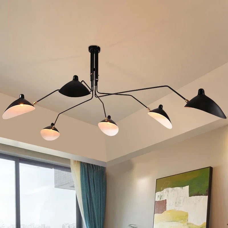 House Vogue™ - Luxe Spider: Multi-Head Black Ceiling Lamp for Stylish Spaces