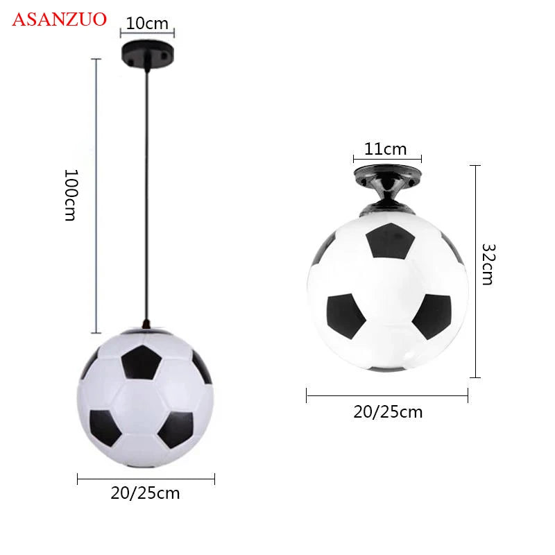 House Vogue™ - Kickoff LED Football Pendant Light – Unique Ceiling Lamp for Boys' Bedroom & Playroom Decor