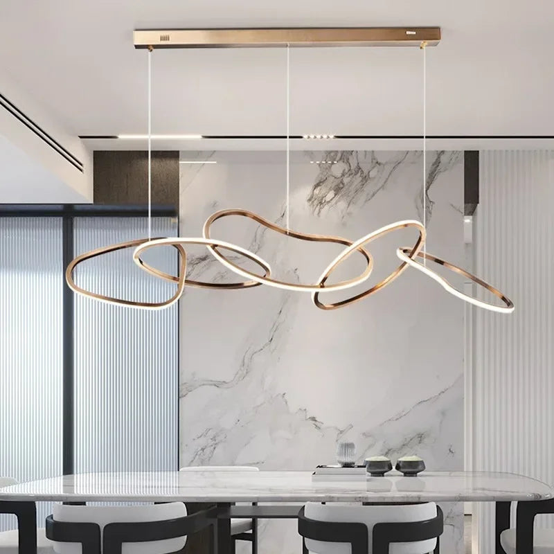 House Vogue™ - Radiant Bloom - Luxurious Rose Gold LED Chandelier for Modern Living