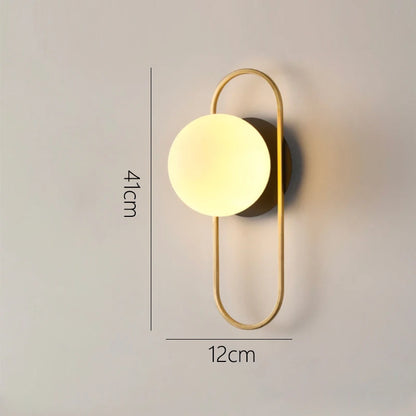 House Vogue™ - BrassBeam Glass LED Wall Light – Stylish Sconce for Living Rooms, Bathrooms & Dining