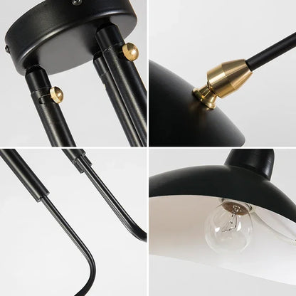 House Vogue™ - Luxe Spider: Multi-Head Black Ceiling Lamp for Stylish Spaces