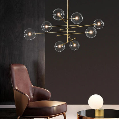 House Vogue™ - Crystal Pop: Modern Hanging Lamp with Glass Bubbles